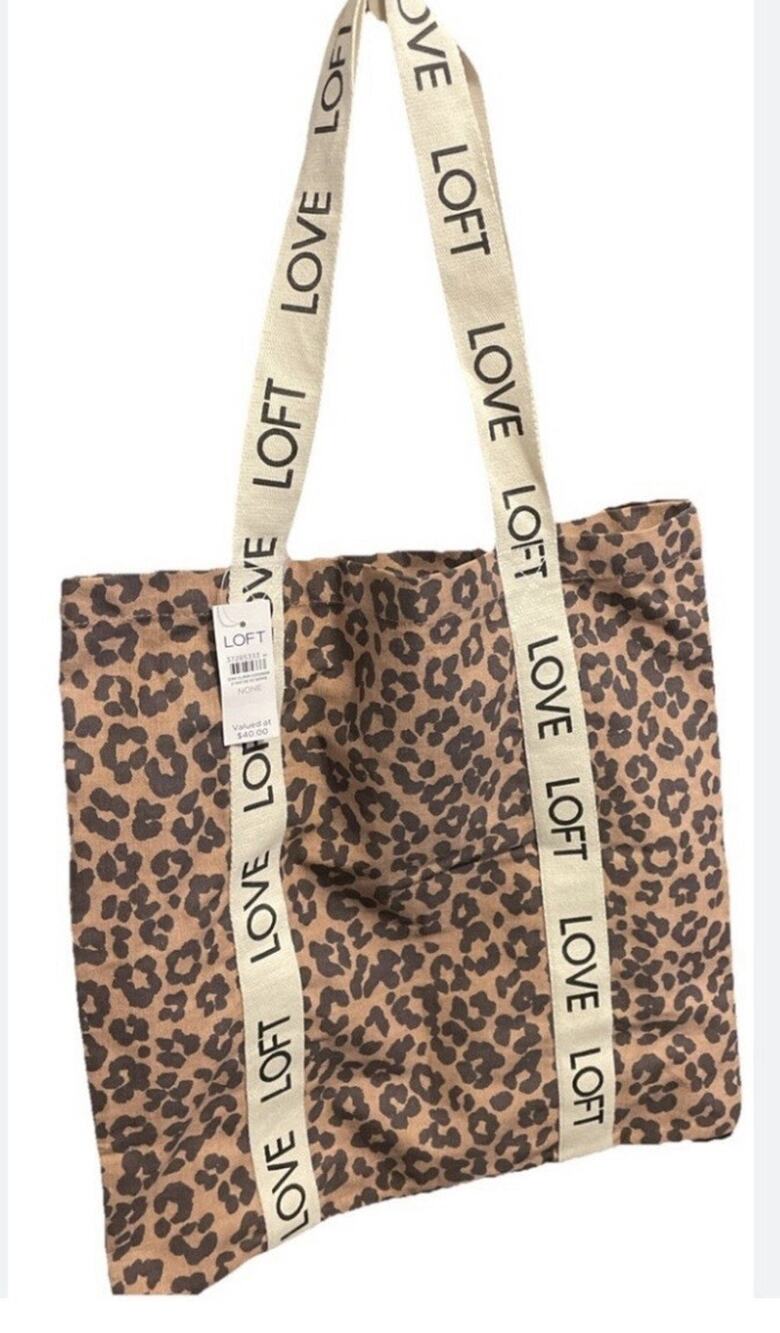 Ann Taylor “Love Loft Canvas” Shopping Travel Tote Bag